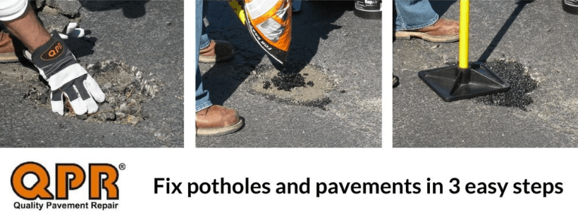 FIX POTHOLES AND PAVEMENTS IN 3 EASY STEPS WITH QPR ASPHALT REPAIR - Earthco Projects Store