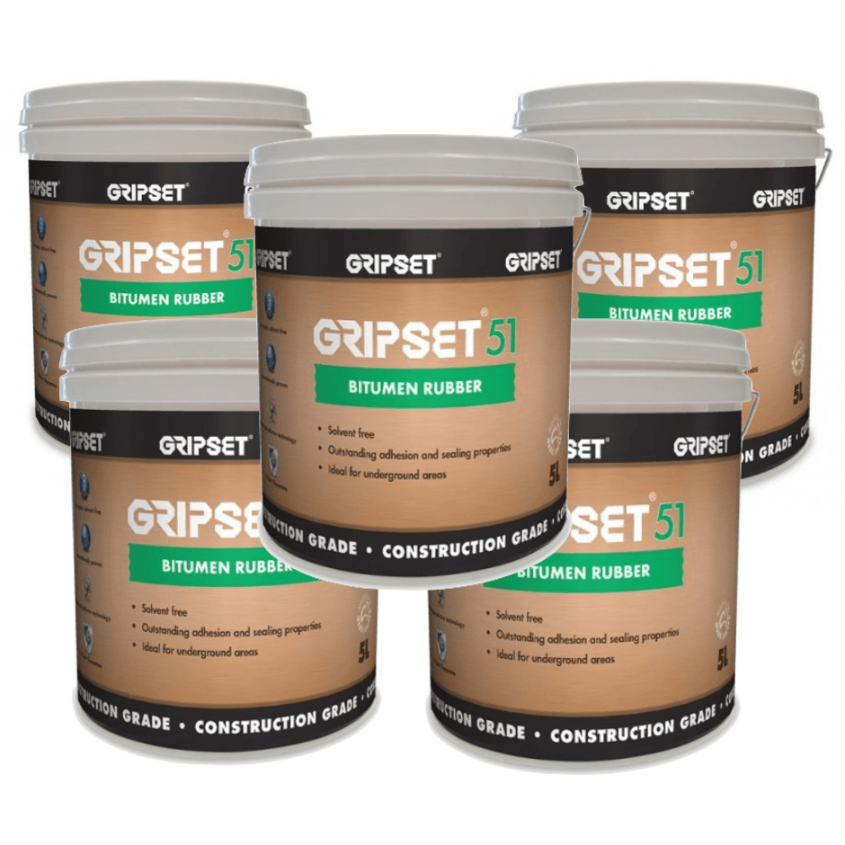 MULTI PURPOSE BITUMEN RUBBER GRIPSET 51 - 5 Litre Pail SOLVENT FREE - Earthco Projects Store