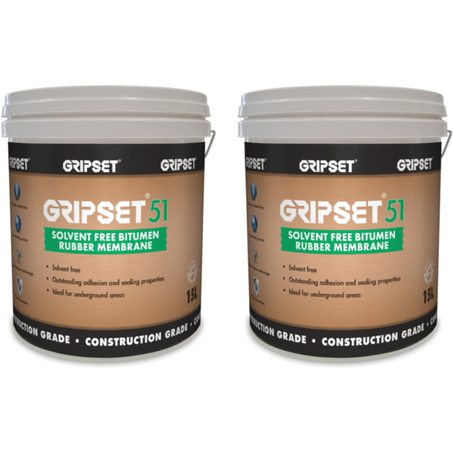 GRIPSET 51 MULTI PURPOSE SOLVENT FREE BITUMEN RUBBER MEMBRANE | 15 Litre Pail - Earthco Projects Store